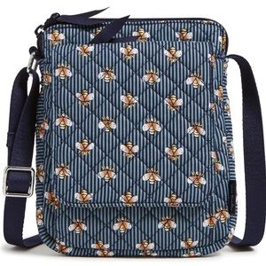 Vera Bradley Bumble Bee Print Mini Hipster Crossbody Purse with RFID Protection